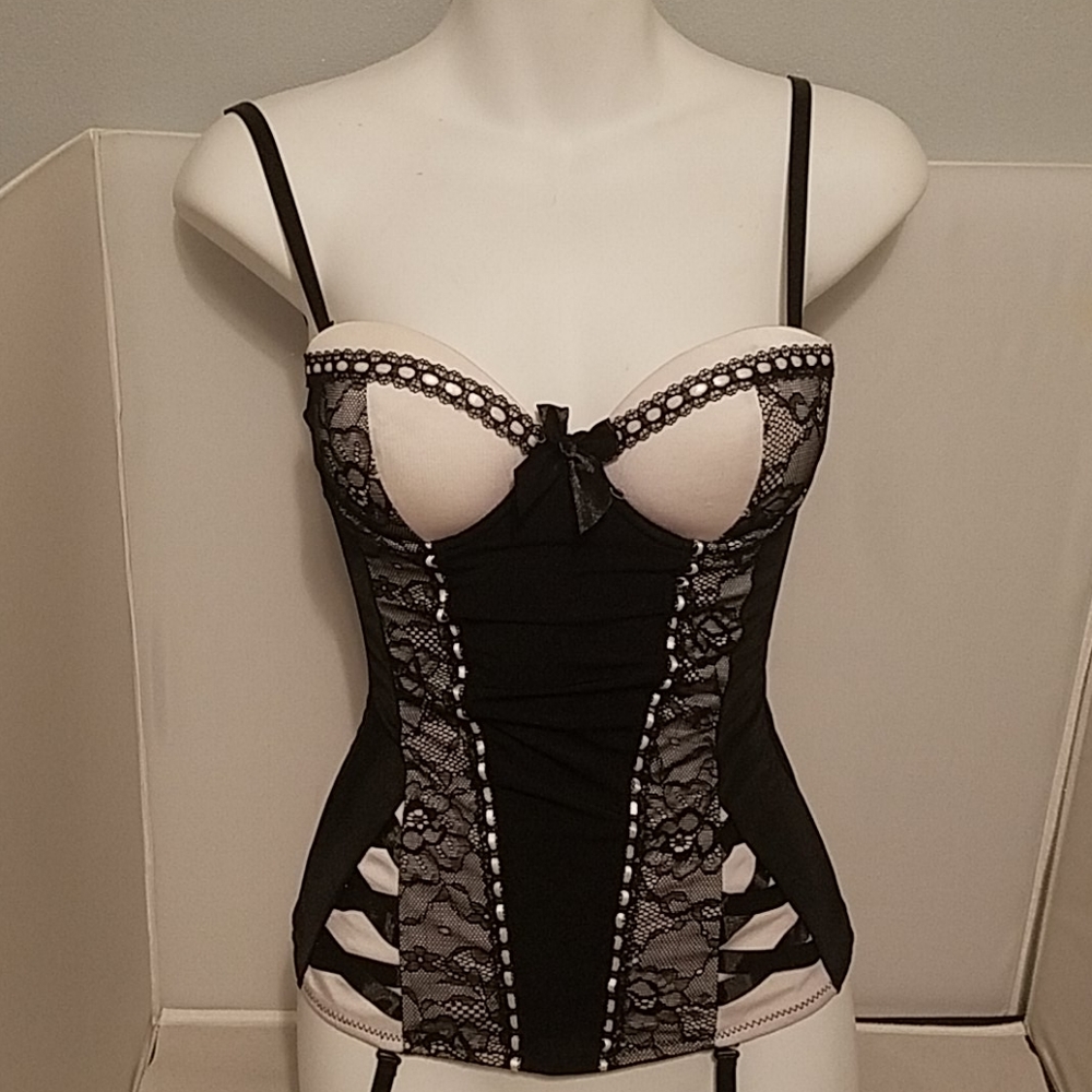 COPY - Body Rage Intimates Satin&Lace Bustier 32B